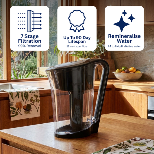 ♥MyWaterJug 1.5L Water filter +3 Pack replacement filters