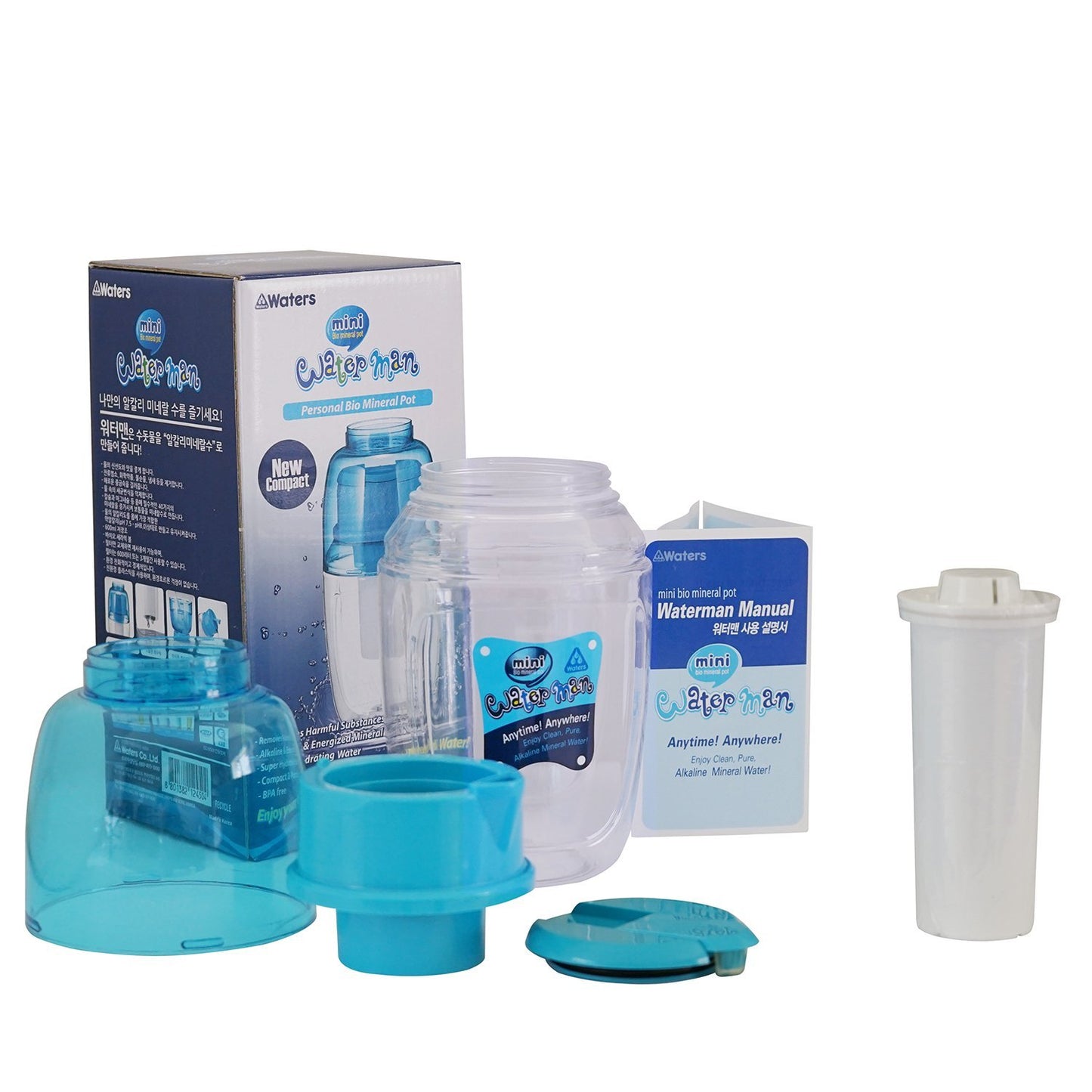 BMP Waterman Blue 600ml + 3 pack of filters - Waters Co Australia